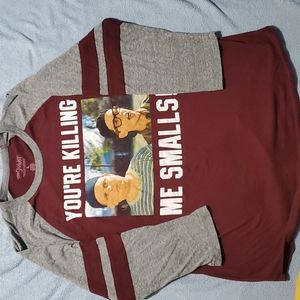 Sandlot L Maroon and Grey Raglan Graphic Long Sleeve Tee